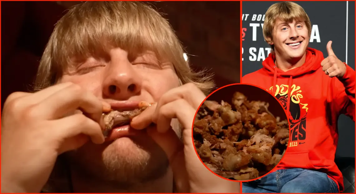 Пэдди Пимблетт ест фастфуд