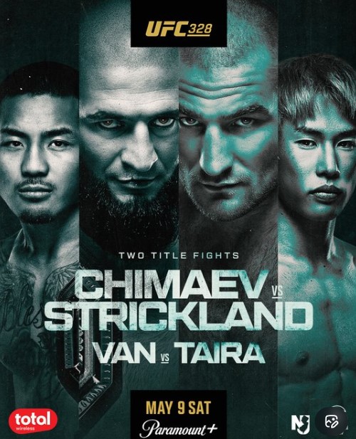 Официальный постер UFC 328: Хамзат Чимаев